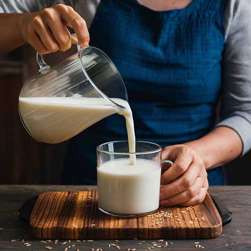 Rice Milk being poured