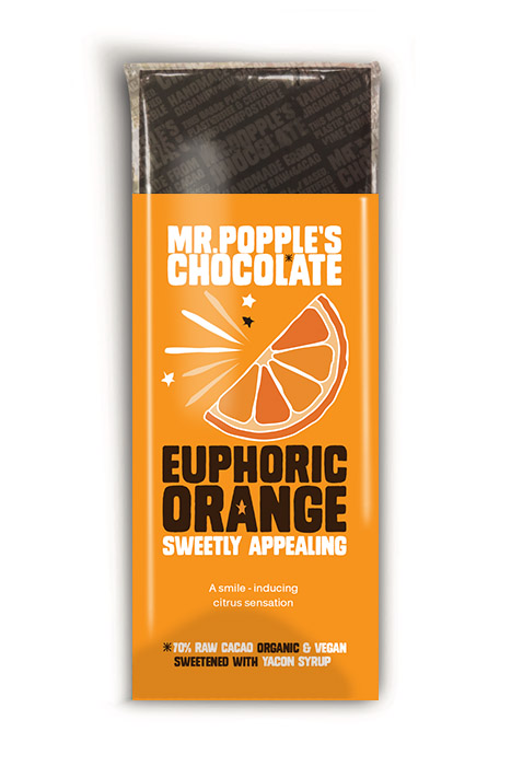 Dark Orange Vegan Organic Chocolate Bar