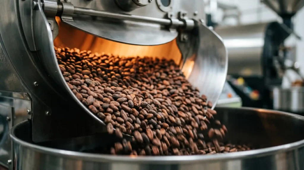 industrial chocolate roasting