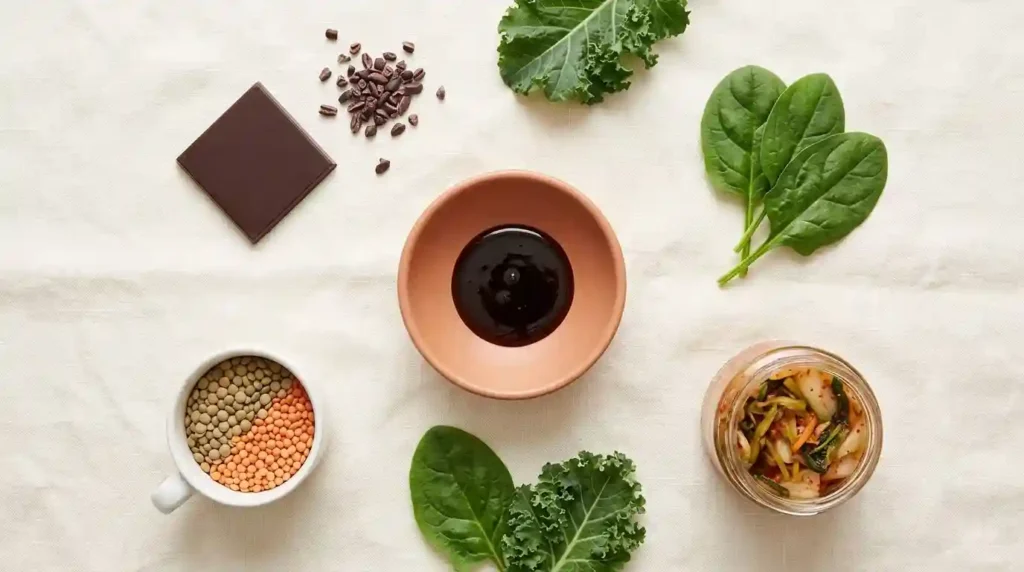 gut friendly health foods including yacon syrup and chocolate