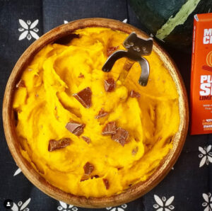 Vegan Pumpkin Nicecream Recipe with Pumpkin Spice Vegan Chocolate