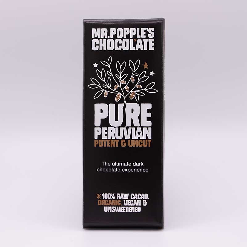 100 Percent Chocolate Bar Pure Peruvian Raw Cacao white bg square JA
