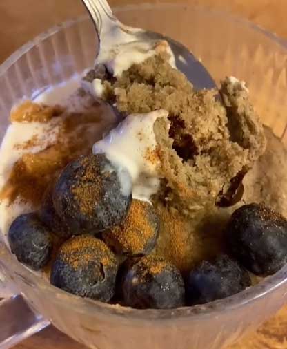 cookie dough baked oat mug cake