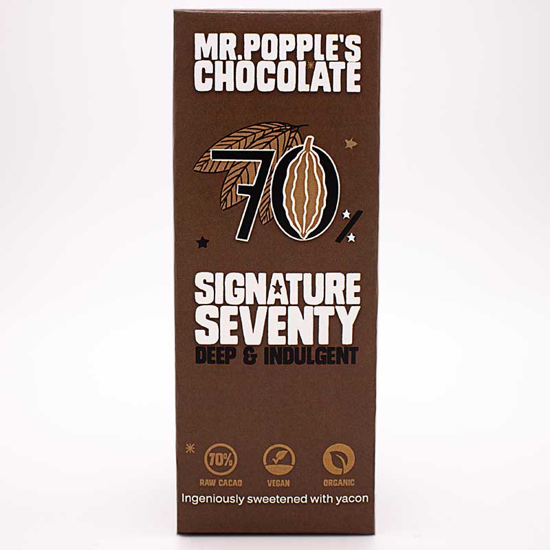 70 Percent Chocolate Bar Signature Seventy White bg