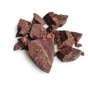 Ceremonial cacao chunks white bg